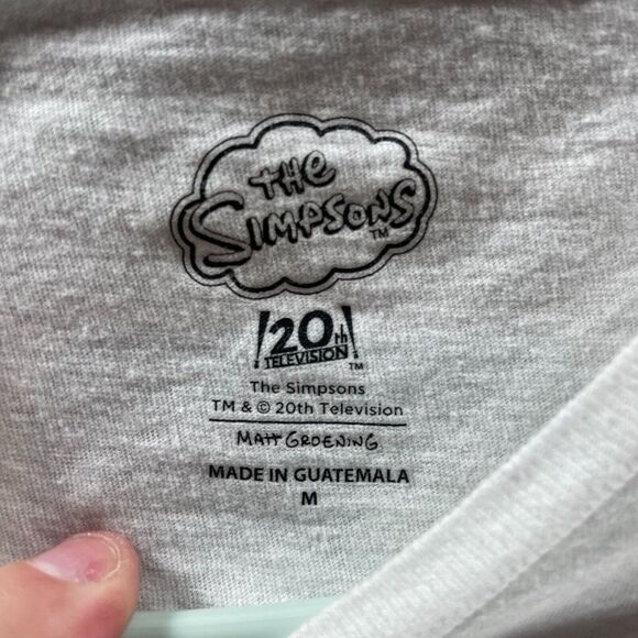 The Simpsons Shirt Adult Medium White Short Sleeve 2021 Fox Short Sleeve Mens - Picture 6 of 8